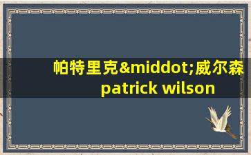 帕特里克·威尔森 patrick wilson